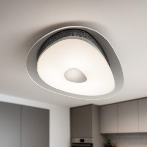 Geko pl4 ideal lux plafoniera design sagomato vetro bianco per soggiorno