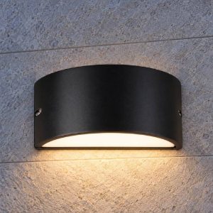 Ideal lux rex-2 applique da esterno e27 25cm moderna nero ip54