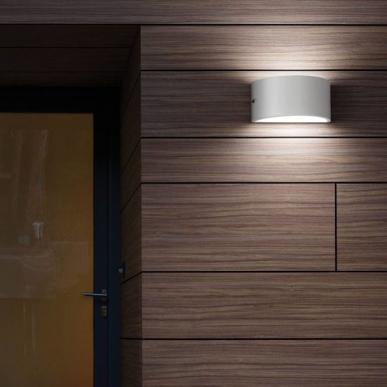 Ideal lux rex-2 applique da esterno e27 25cm moderna nero ip54