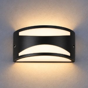 Ideal lux rex-3 applique da esterno e27 25cm moderna nero ip54