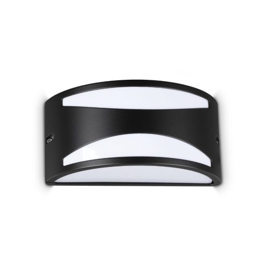 Ideal lux rex-3 applique da esterno e27 25cm moderna nero ip54