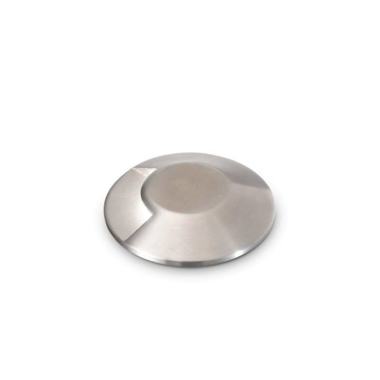 Ideal lux rocket segnapasso da esterno pavimento a luce singola led 3w 4000k 9,2cm rotondo acciaio