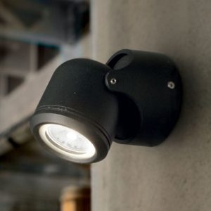 Xeno ap1 faretto da esterno ip65 nero orientabile ideal lux