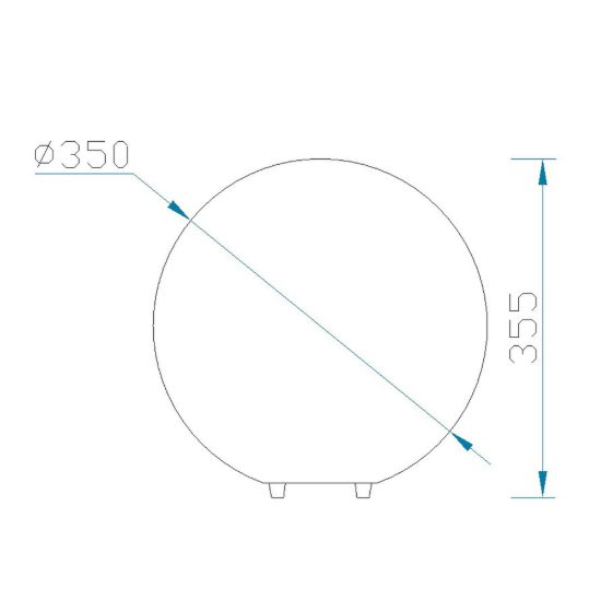 Lampada da da esterno ip65 moderna sfera bianca 35 cm