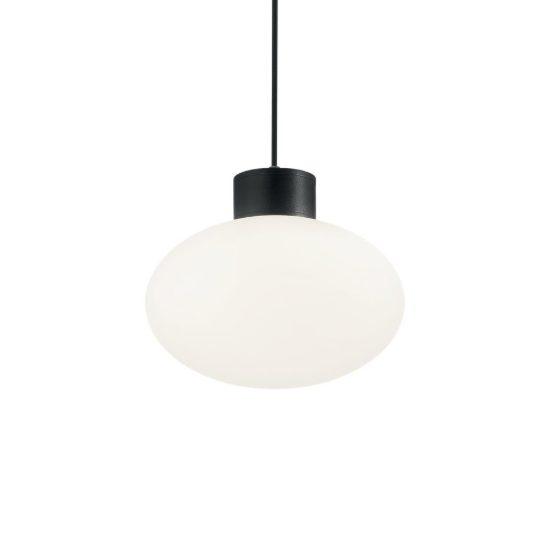 Ideal lux clio msp1 lampada a sospensione da esterno e27 moderna nera ip44