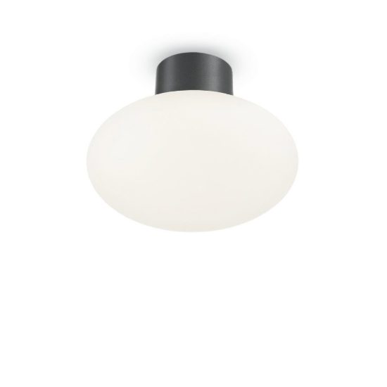 Ideal lux clio mpl1 plafoniera e27 moderna antracite ip44