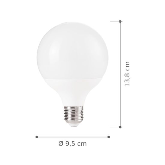 Ideal lux lampadina led e27 a globo 9,5cm 14w 3000k bianca confezione 10 pezzi