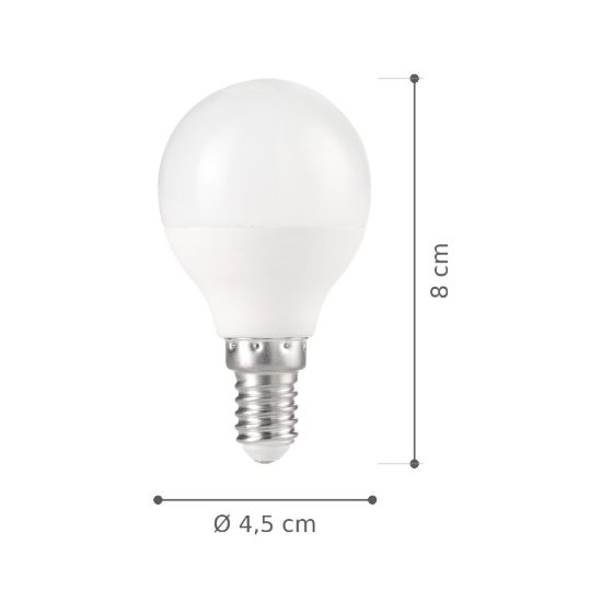 Ideal lux lampadina led e14 a sfera 6w 4000k bianca confezione 10 pezzi
