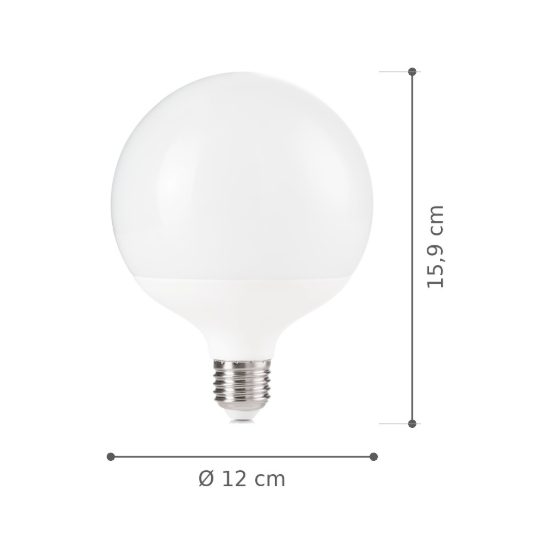 Ideal lux lampadina led e27 a globo 12cm 18w 4000k bianca confezione 10 pezzi