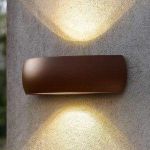 Giove ap1 ideal lux applique da esterno ip54 marrone design curvo