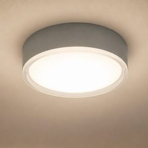 Ideal lux urano pl1 big plafoniera per esterni antracite tonda gx53 ip44