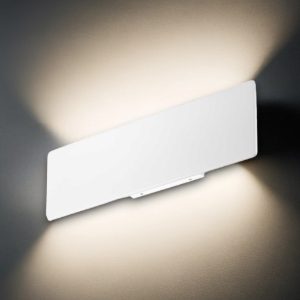 Applique zig zag bianco ap1 d29 led 12,5w 3000k ideal lux moderna