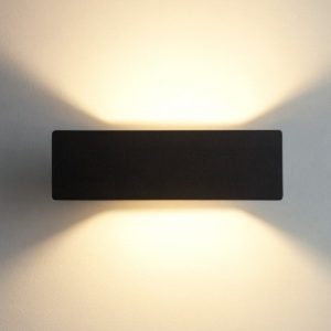 Applique zig zag nero ap1 d29 ideal lux led 12,5w 3000k per interni moderni