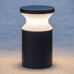 Torre pt1 lampioncino per vialetto basso lampione per esterno giardino ip65 nero e27