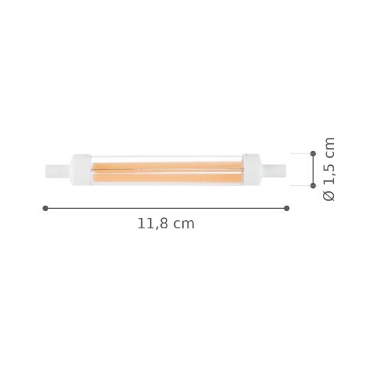 Ideal lux lampadina led r7s lineare 118 mm 13w 3000k trasparente confezione 10 pezzi