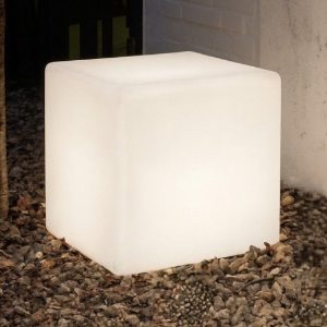 Luna pt1 d40 ideal lux lampada cubo luminoso per esterno ip44