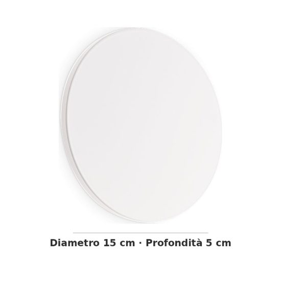 Ideal lux cover applique tonda led 9,5w 3000k 15cm per soggiorno moderna bianca