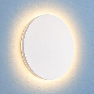 Ideal lux cover applique tonda led 11w 3000k 20cm per soggiorno moderna bianca