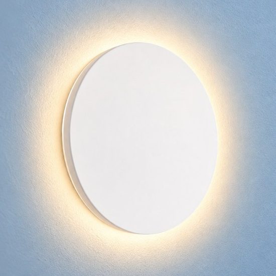 Ideal lux cover applique tonda led 11w 3000k 20cm per soggiorno moderna bianca