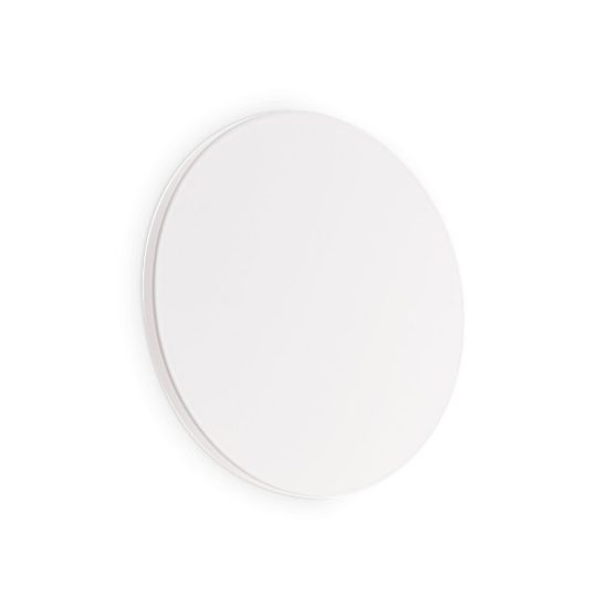 Ideal lux cover applique tonda led 11w 3000k 20cm per soggiorno moderna bianca