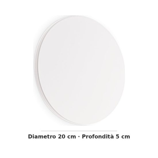 Ideal lux cover applique tonda led 11w 3000k 20cm per soggiorno moderna bianca