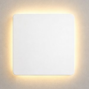 Ideal lux cover applique quadrata led 9,5w 3000k 15cm per soggiorno moderna bianca