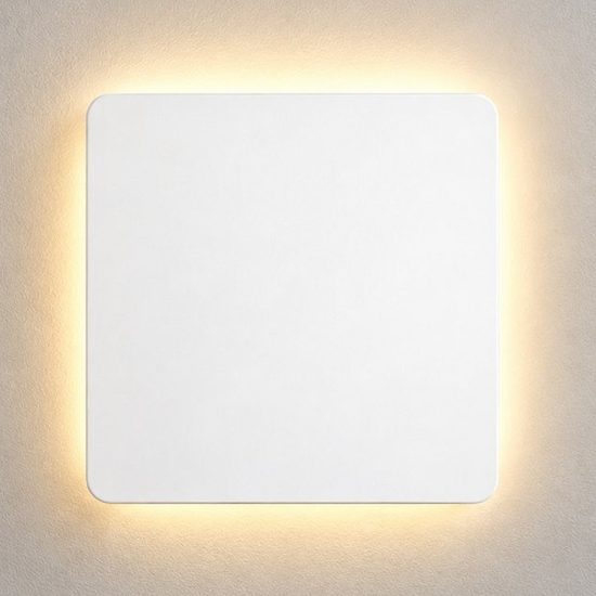 Ideal lux cover applique quadrata led 9,5w 3000k 15cm per soggiorno moderna bianca