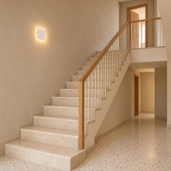 Ideal lux cover applique quadrata led 9,5w 3000k 15cm per soggiorno moderna bianca