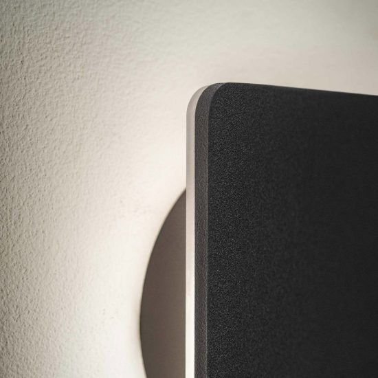Ideal lux cover applique quadrata led 11w 3000k 20cm per soggiorno moderna bianca
