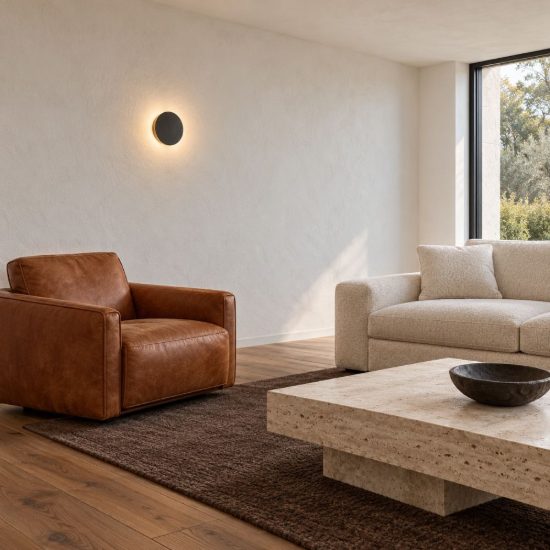 Ideal lux cover applique tonda led 9,5w 3000k 15cm per soggiorno moderna nera