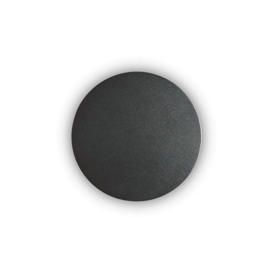 Ideal lux cover applique tonda led 9,5w 3000k 15cm per soggiorno moderna nera