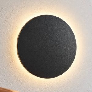 Ideal lux cover applique tonda led 11w 3000k 20cm per soggiorno moderna nera