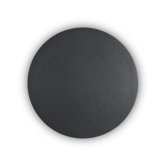 Ideal lux cover applique tonda led 11w 3000k 20cm per soggiorno moderna nera