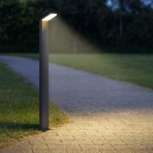 Style pt h100 lampione da giardino led 8,5w 4000k antracite ideal lux