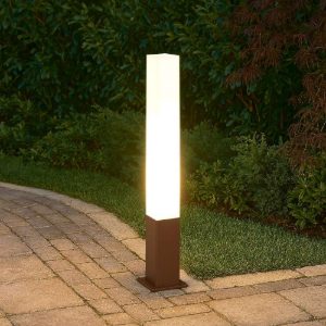 Edo pt1 ideal lux lampione per giardino esterno ip65 marrone