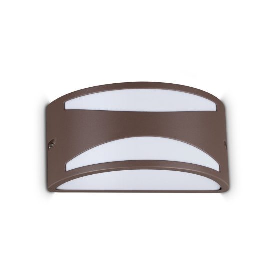 Ideal lux rex-3 applique da esterno e27 25cm moderna caffè ip54