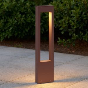 Vega ideal lux paletto lampione da giardino ip44 marrone