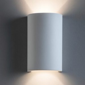 Flash ap1 round ideal lux applique in gesso tonda bianca