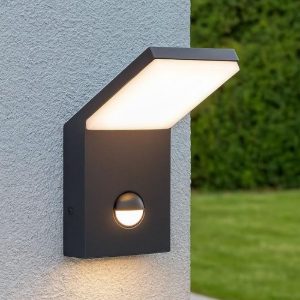 Style ap sensor applique da esterno antracite led 9w 4000k sensore di movimento