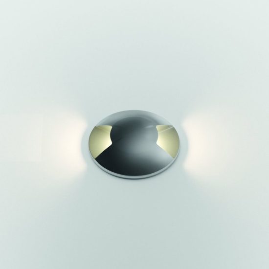 Ideal lux rocket segnapasso da esterno pavimento a luce singola led 2w 4000k 5,5cm rotondo acciaio