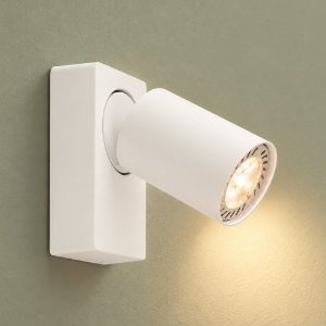 Ideal lux rudy applique con faretto orientabile gu10 led 7w moderna bianca