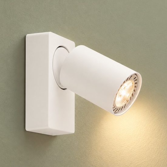 Ideal lux rudy applique con faretto orientabile gu10 led 7w moderna bianca