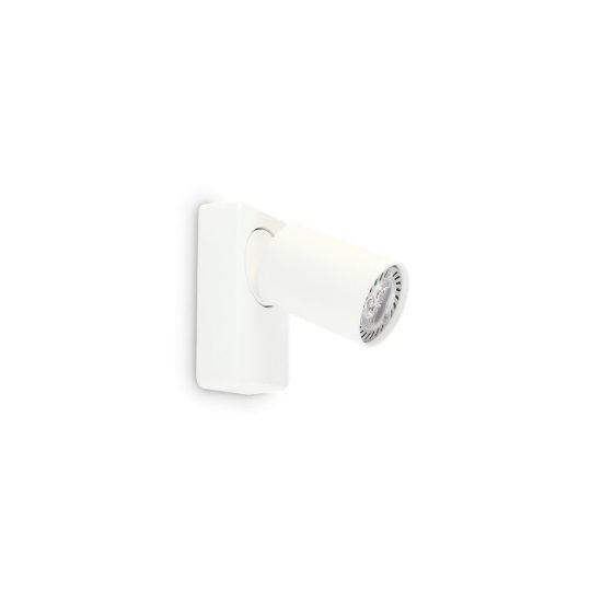 Ideal lux rudy applique con faretto orientabile gu10 led 7w moderna bianca