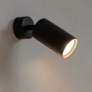 Ideal lux dynamite pl1 applique da parete nero spot orientabile