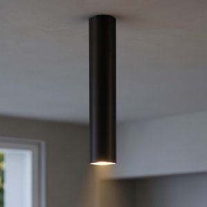 Look pl1 ideal lux faretto da soffitto cilindro nero