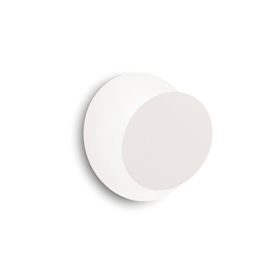 Ideal lux tick applique rotonda led 7,5w 3000k diffusore inclinabile 18 cm moderna bianca