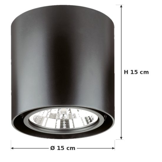 Ideal lux mood faretto da soffitto orientabile cilindrico gu10 led 10w 3000k per ingresso nero