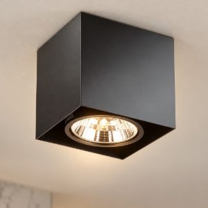 Ideal lux mood faretto da soffitto orientabile squadrato gu10 led 10w 3000k per cucina nero