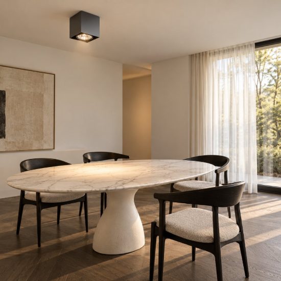 Ideal lux mood faretto da soffitto orientabile squadrato gu10 led 10w 3000k per cucina nero