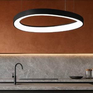 Lampadario led 36w 3000k gemini sp d042 nero ideal lux